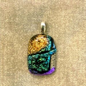 Multicolor Glass Pendant Necklace